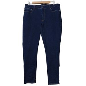 Ralph Lauren Jeans Dark Blue Tapered Leg High Rise Stretch Denim Work Preppy